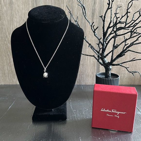 Salvatore Ferragamo Set Tulip Pendant Necklace & Ear Tulip Earrings - Picture 4 of 10